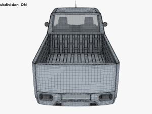 kei truck concept retro style blue 3D Model