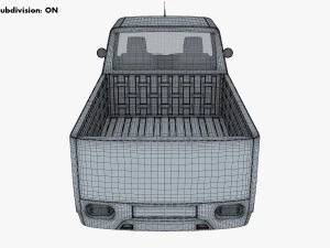 kei truck concept retro style blue 3D Model