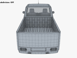 kei truck concept retro style blue 3D Model