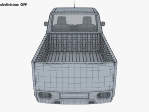 kei truck concept retro style blue 3D Model