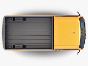 kei truck concept retro style orange Model 3D