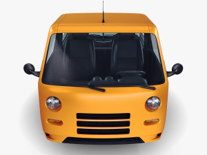kei truck concept retro style orange Model 3D