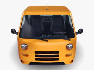 kei truck concept retro style orange 3D Model