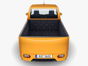 kei truck concept retro style orange Model 3D