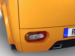 kei truck concept retro style orange 3D Model