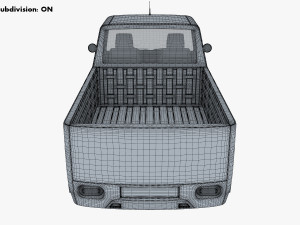 kei truck concept retro style orange Model 3D