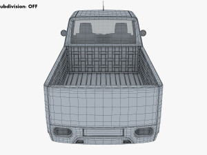 kei truck concept retro style orange Model 3D