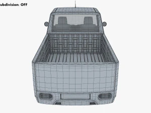 kei truck concept retro style orange 3D Model