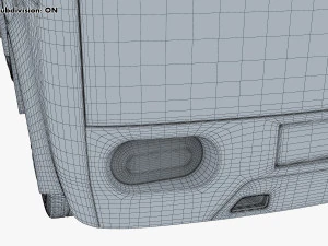 kei truck concept retro style orange 3D Model