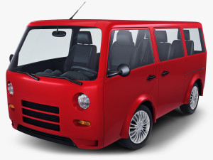 kei van concept retro style red 3D 模型