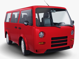 kei van concept retro style red Model 3D