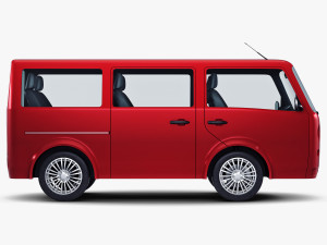 kei van concept retro style red Model 3D