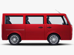 kei van concept retro style red 3D Model