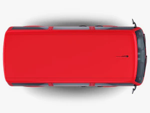 kei van concept retro style red 3D Model