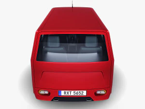 kei van concept retro style red 3D Model