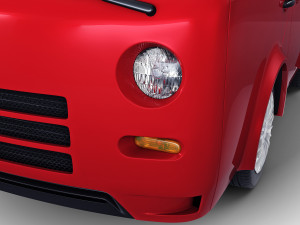 kei van concept retro style red Model 3D