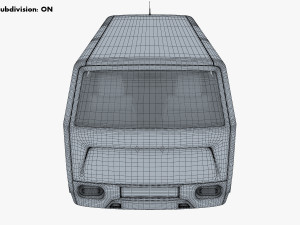 kei van concept retro style red Model 3D