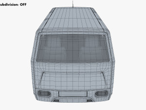 kei van concept retro style red Model 3D