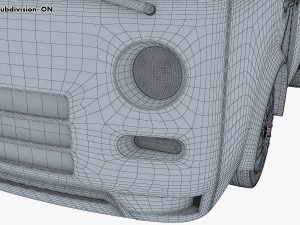 kei van concept retro style red Model 3D