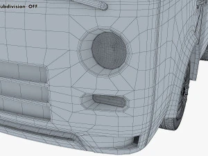 kei van concept retro style red 3D Model