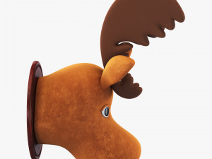 fabric moose head trophy 3D 모델