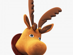 fabric moose head trophy 3D 모델