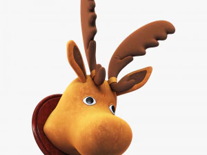 fabric moose head trophy 3D Model