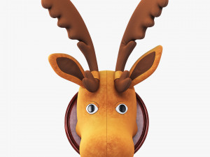 fabric moose head trophy 3D 모델