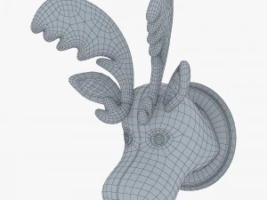 fabric moose head trophy 3D Model