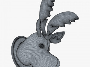 fabric moose head trophy 3D 모델