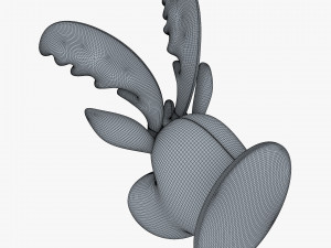 fabric moose head trophy 3D 모델