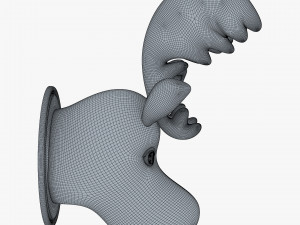 fabric moose head trophy 3D 모델