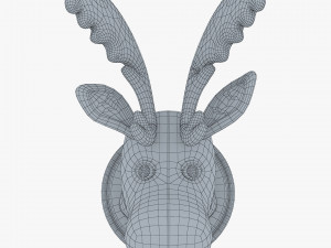 fabric moose head trophy 3D 모델