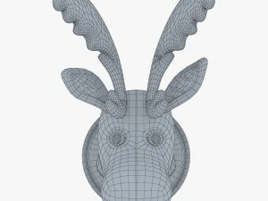 fabric moose head trophy 3D Model