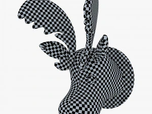fabric moose head trophy 3D Model