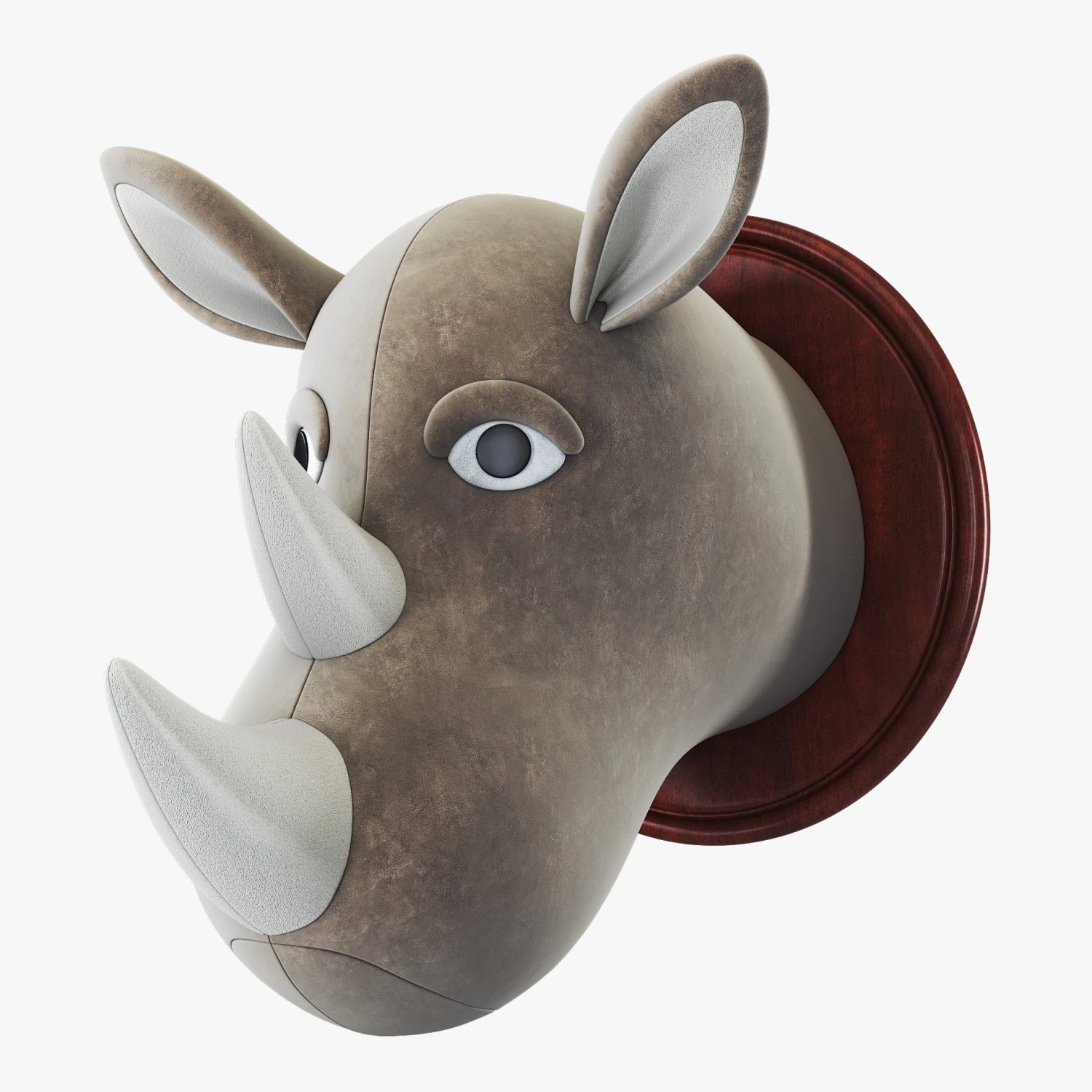 fabric rhinoceros head trophy 3D Model .c4d .max .obj .3ds .fbx .stl .blend 