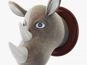 fabric rhinoceros head trophy 3D मॉडल