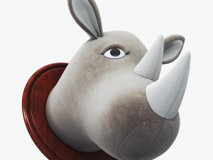 fabric rhinoceros head trophy 3D Model