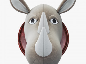 fabric rhinoceros head trophy 3D Model