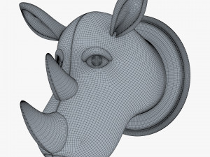 fabric rhinoceros head trophy 3D Model
