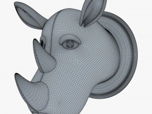 fabric rhinoceros head trophy 3D Model