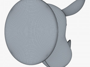 fabric rhinoceros head trophy 3D Model