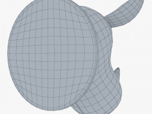 fabric rhinoceros head trophy 3D Model