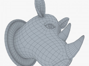 fabric rhinoceros head trophy 3D Model