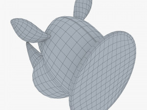fabric rhinoceros head trophy 3D Model