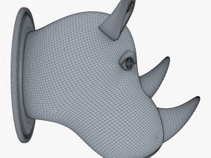 fabric rhinoceros head trophy 3D Model