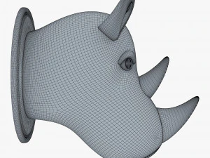 fabric rhinoceros head trophy 3D Model