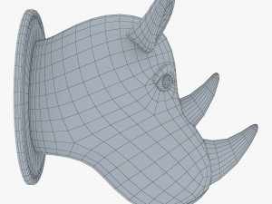 fabric rhinoceros head trophy 3D Model