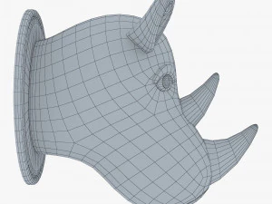 fabric rhinoceros head trophy 3D Model