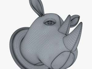 fabric rhinoceros head trophy 3D Model